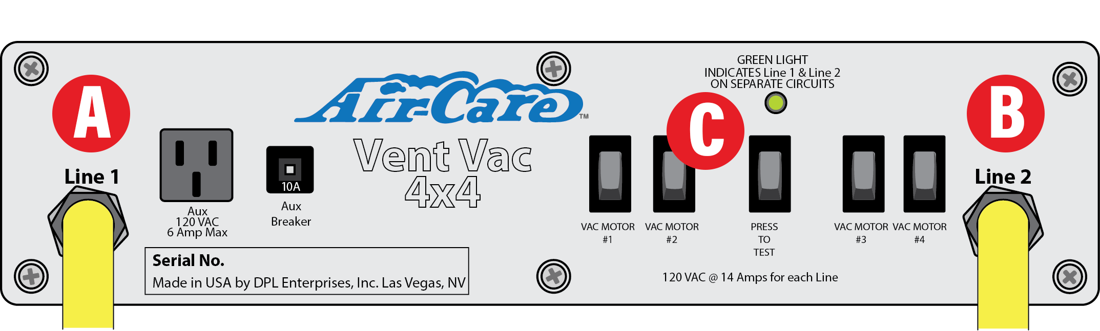 Vent Vac Control Panel Illustration #2